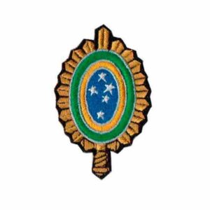BORDADO BRASAO EXERCITO BRASILEIRO METALIZADO