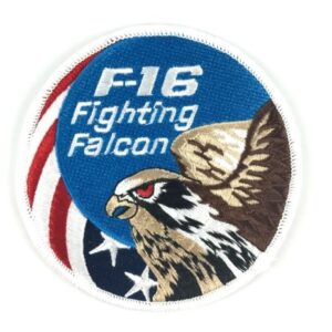 BORDADO F-16 AGUIA FIGHTING FALCON AZUL