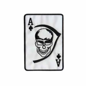 BORDADO CAVEIRA CARTA AS